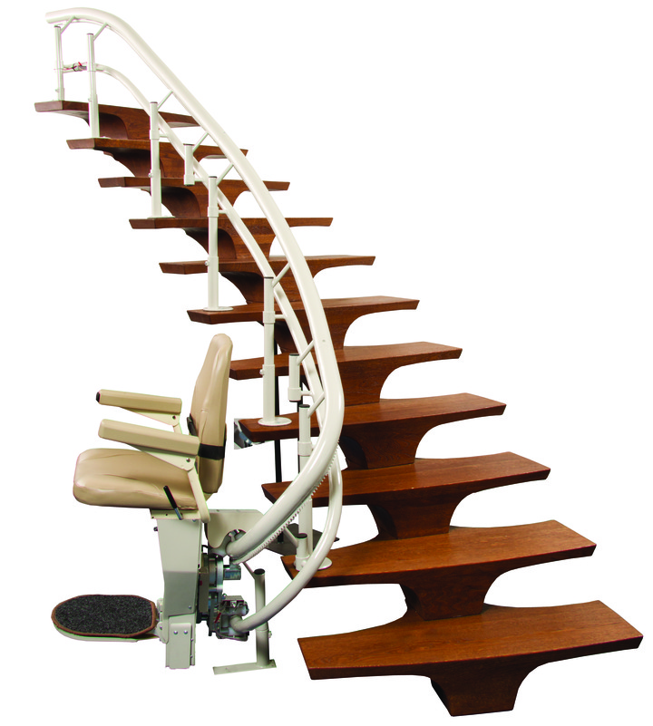 harmar helix curved stair lift los ange3les ca stairchair