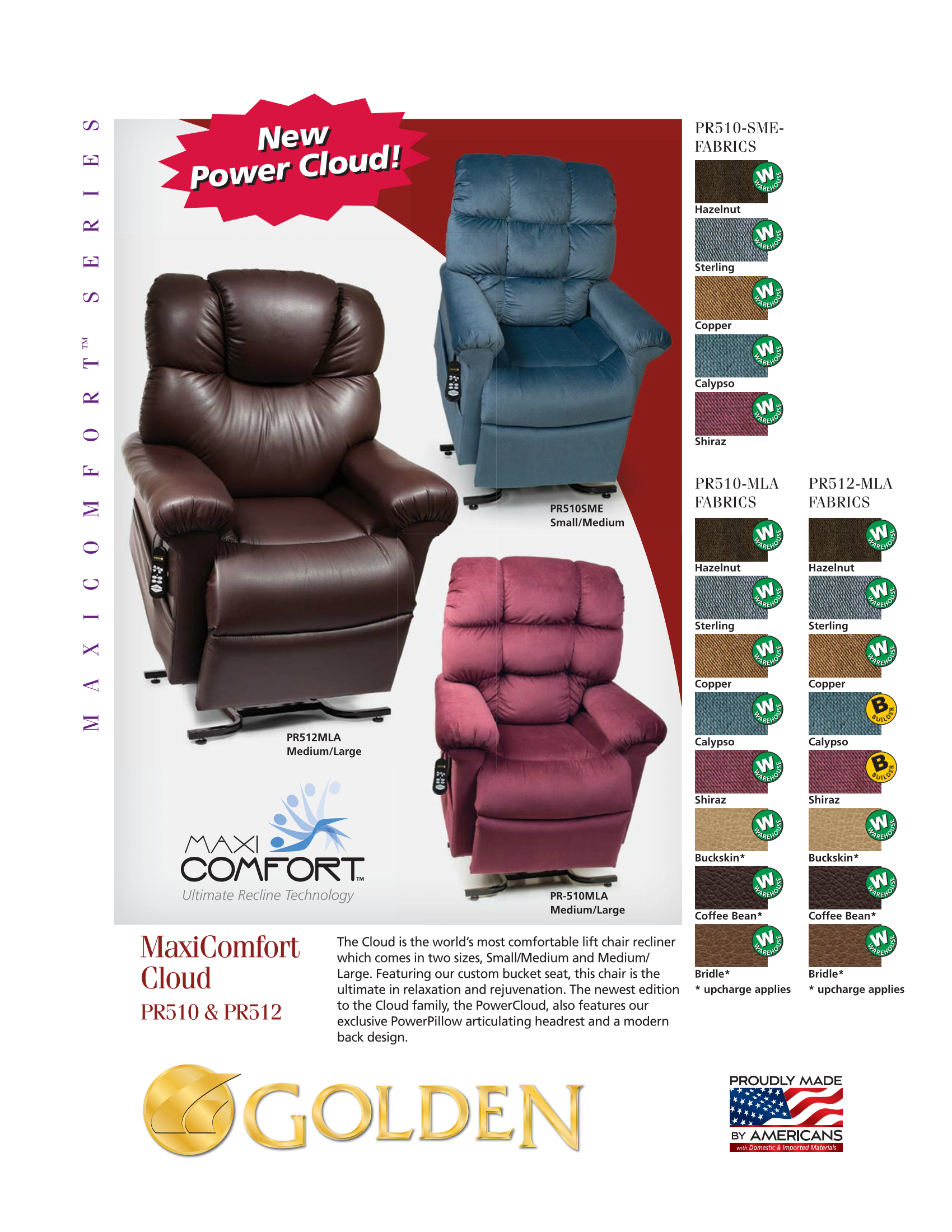 Golden PR510 lift chair recliner